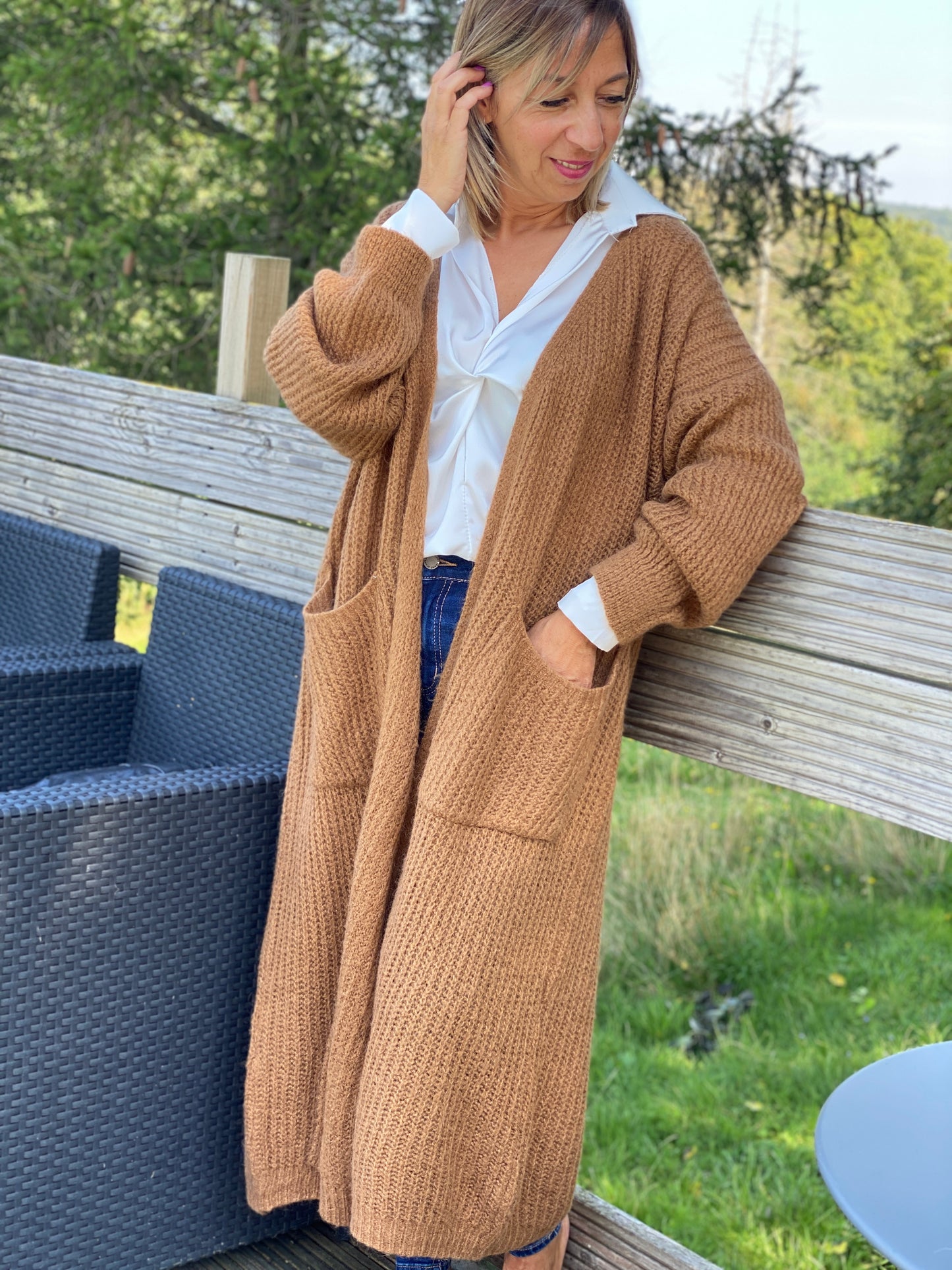 Gilet Justine camel