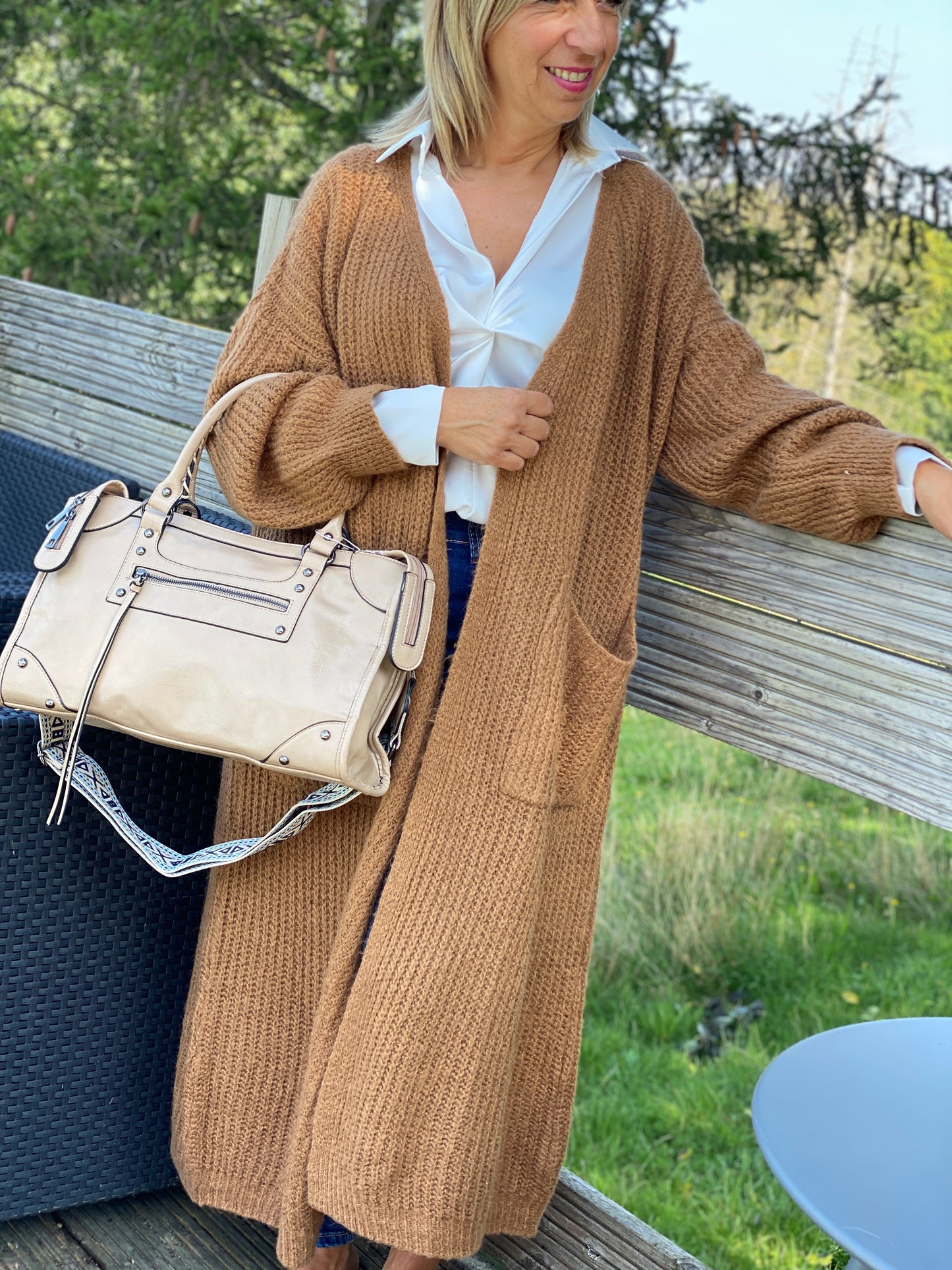Gilet Justine camel