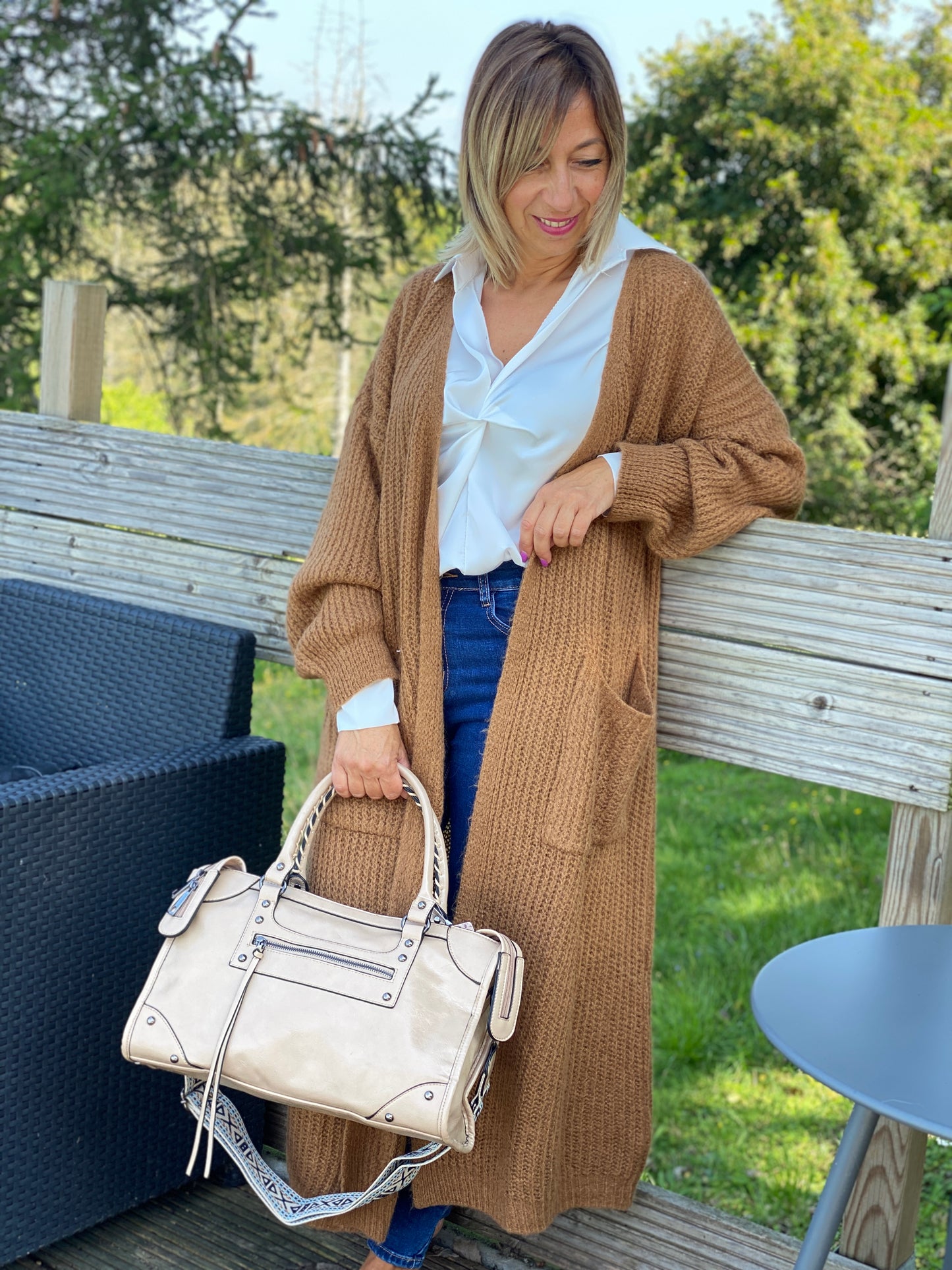 Gilet Justine camel