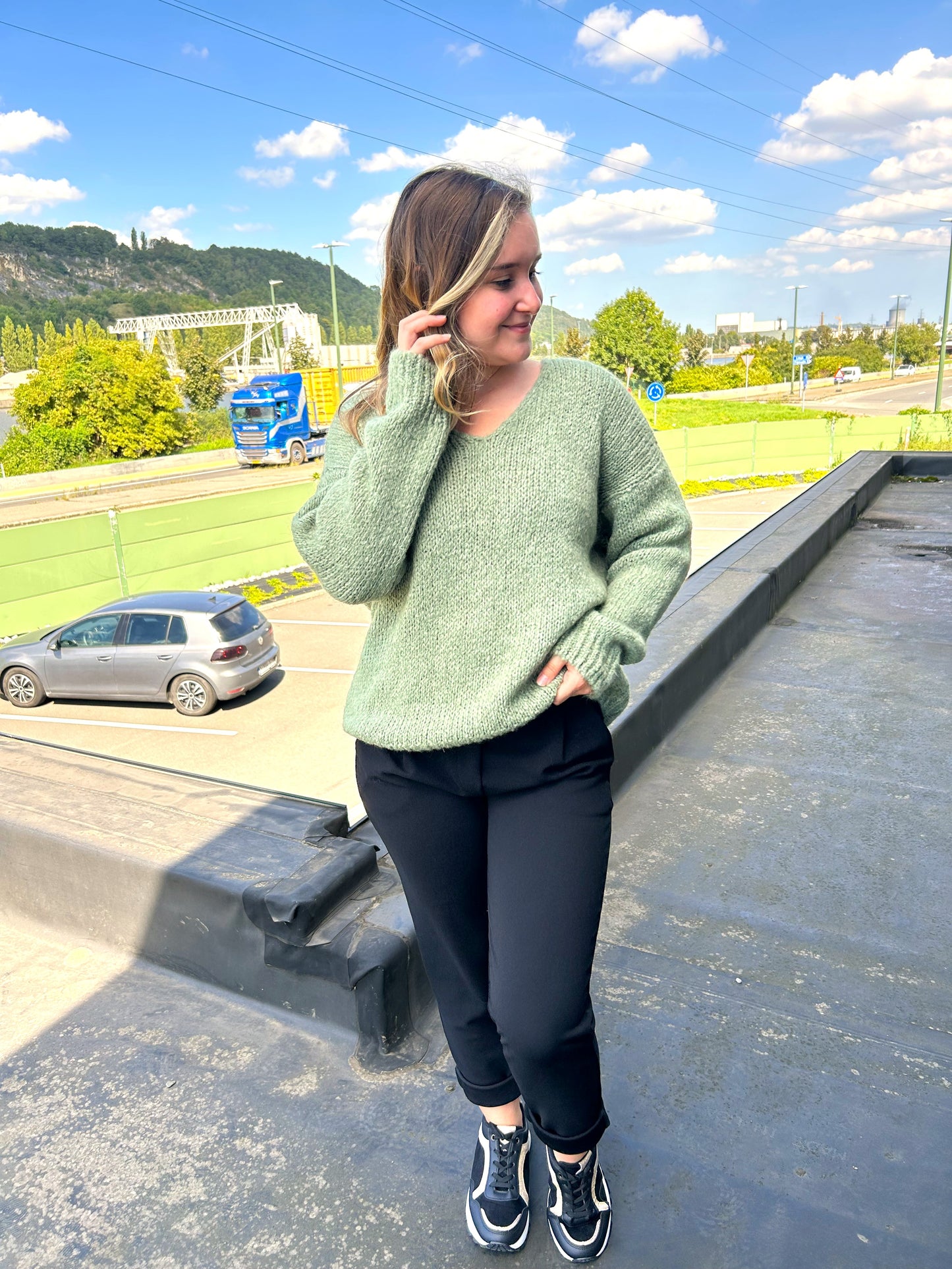 Pull Pascaline kaki clair