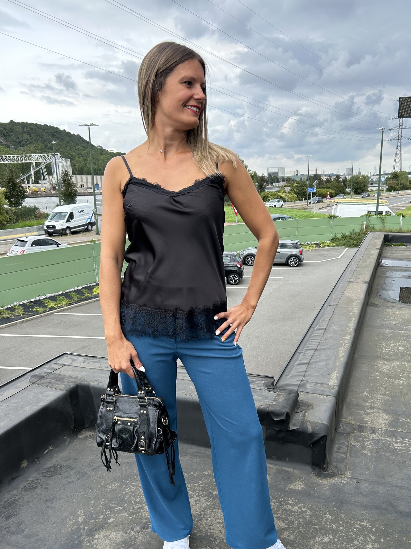 Pantalon Yolène pétrole