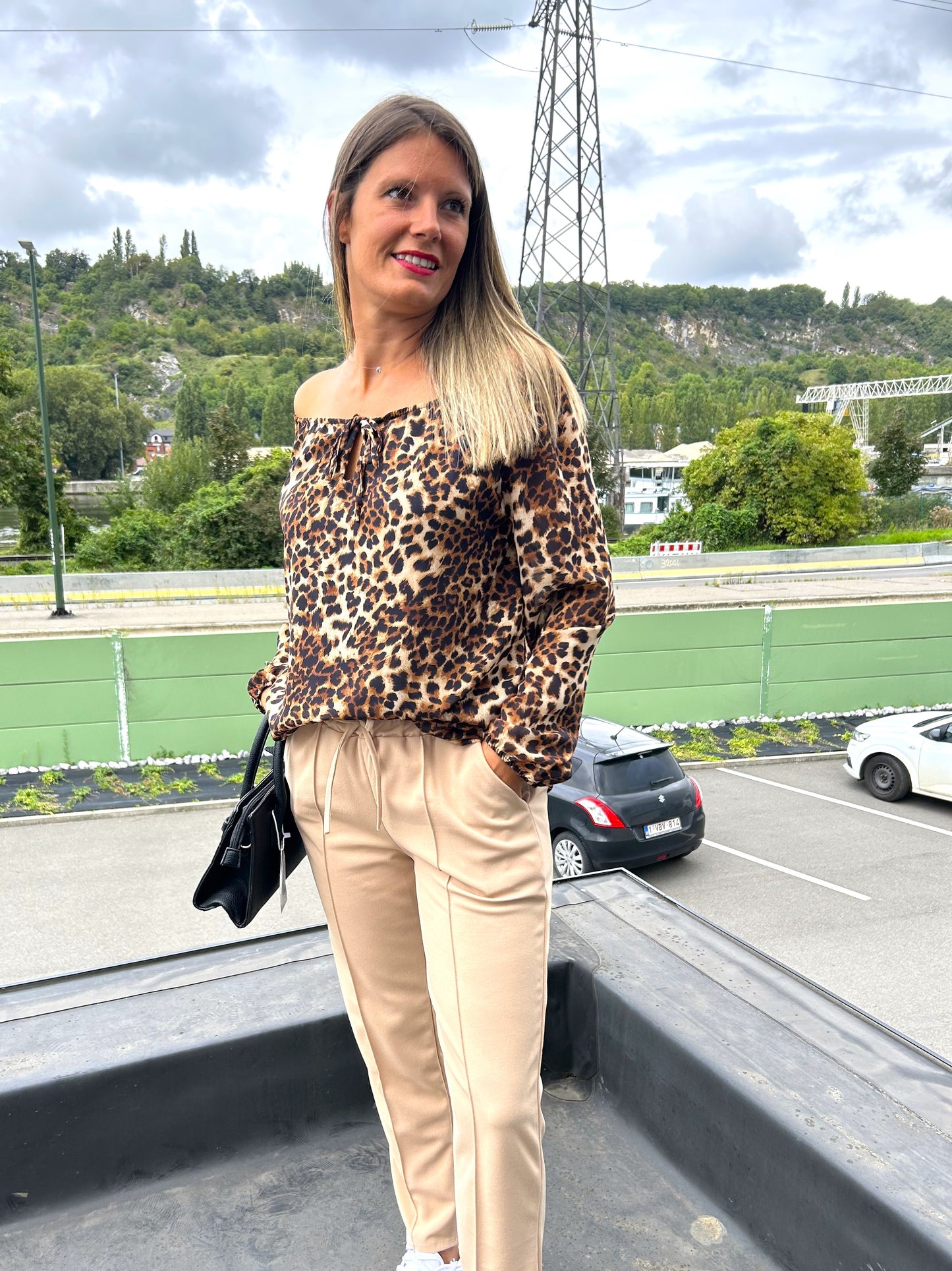 Pantalon Delphine beige