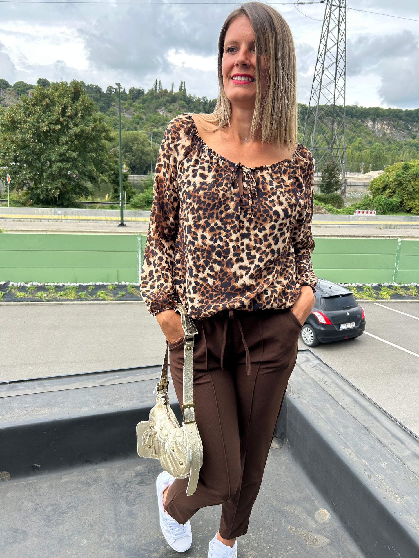 Pantalon Delphine marron