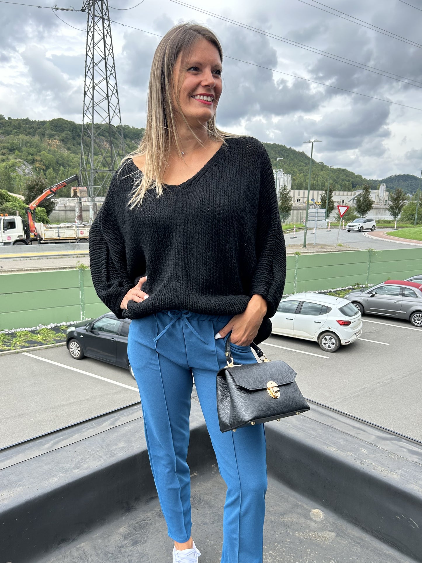 Pantalon Delphine pétrole