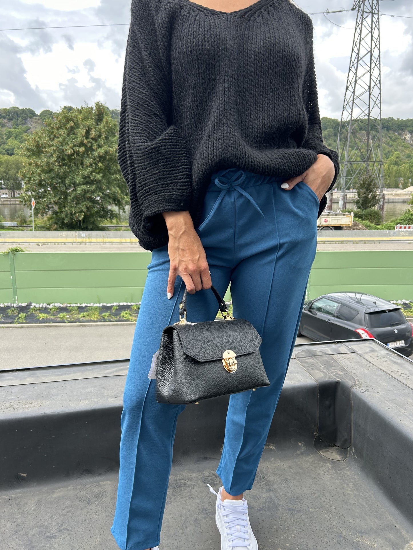 Pantalon Delphine pétrole