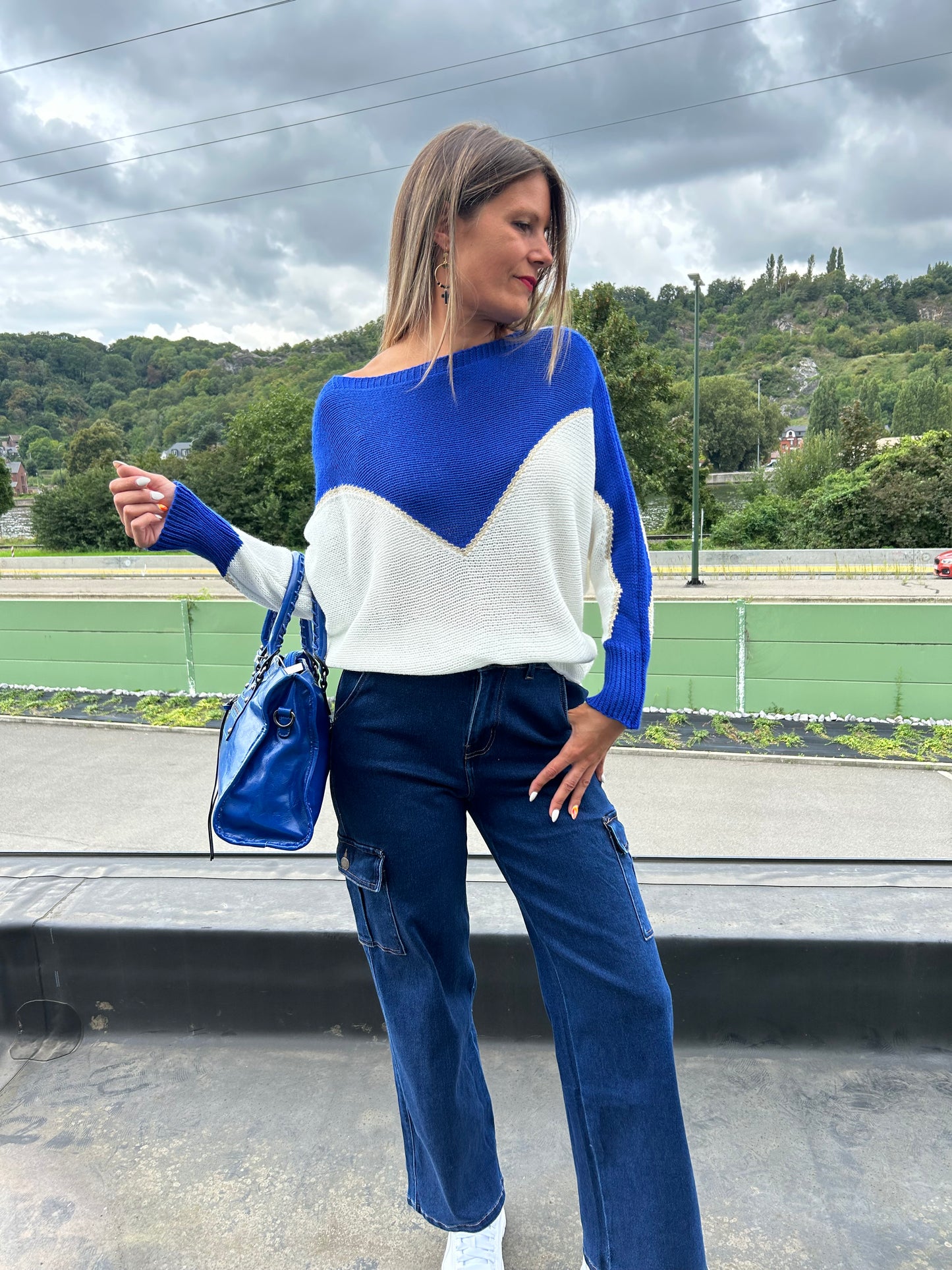 Pull Olivia bleu bic