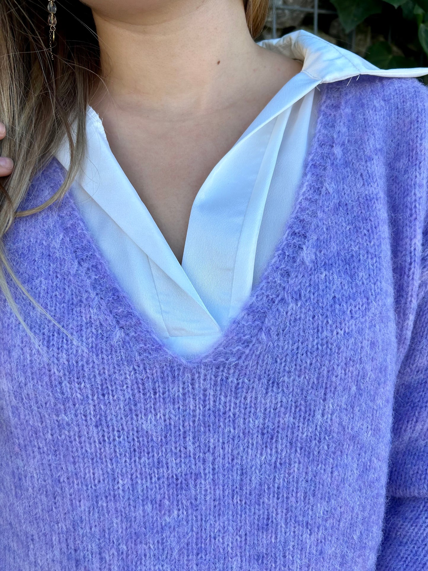 Pull Léa mauve