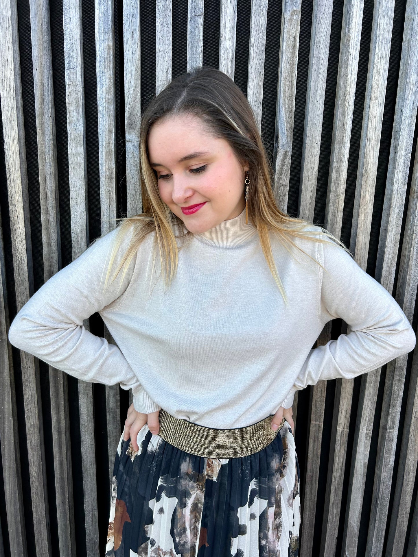 Pull Stéphanie beige clair