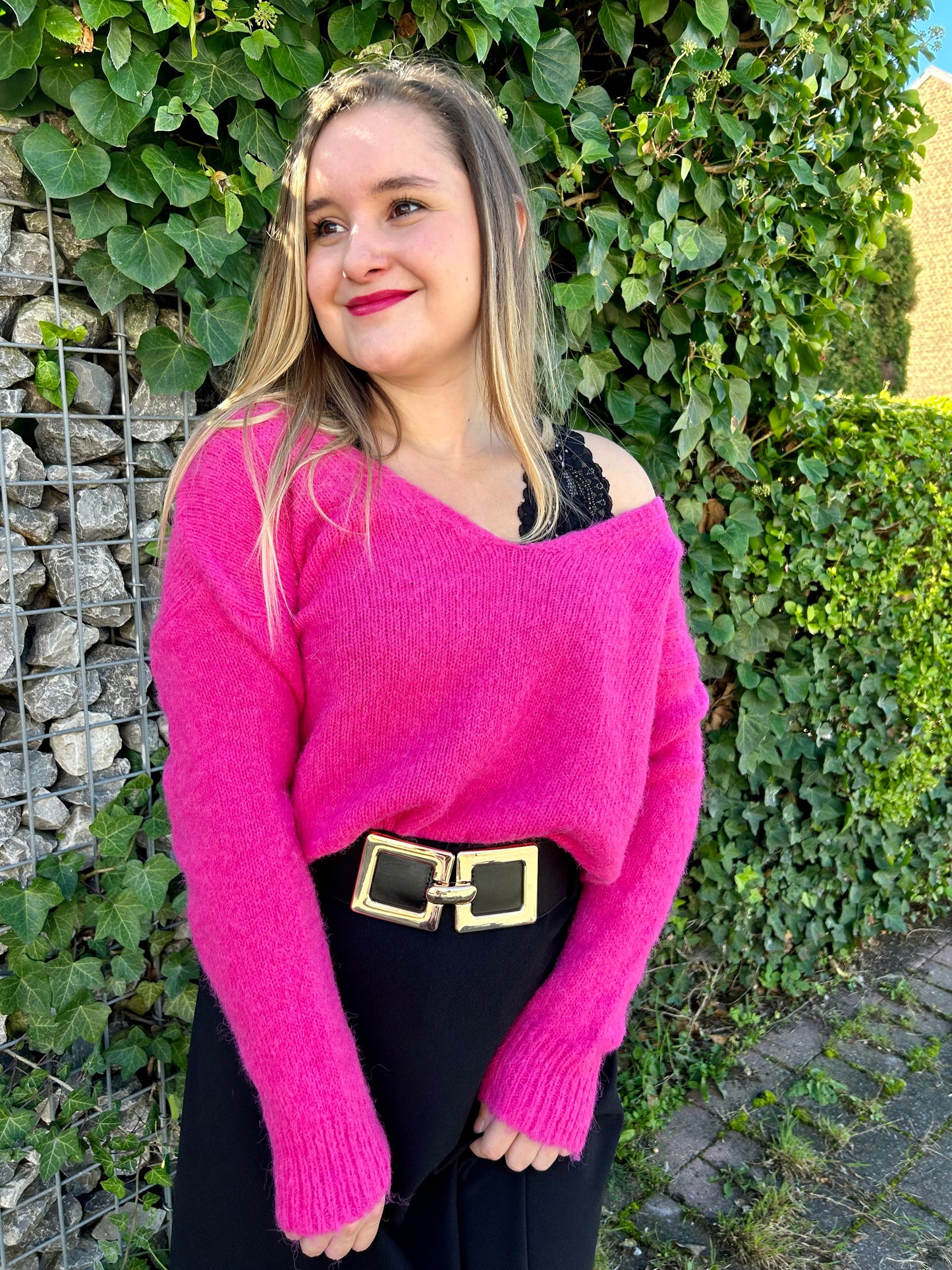 Pull Léa rose