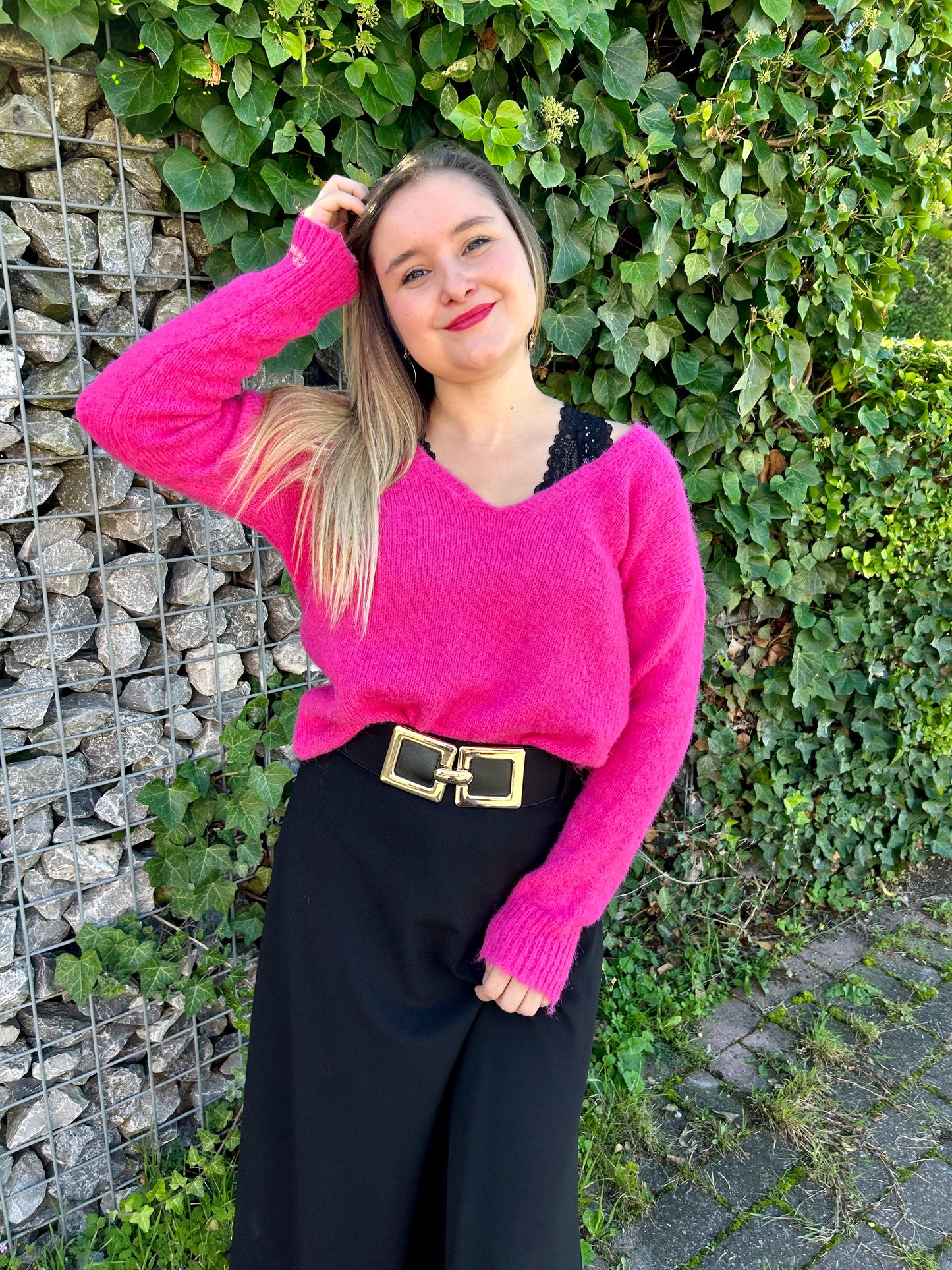 Pull Léa rose