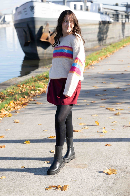 Jupe short Talia Bordeaux