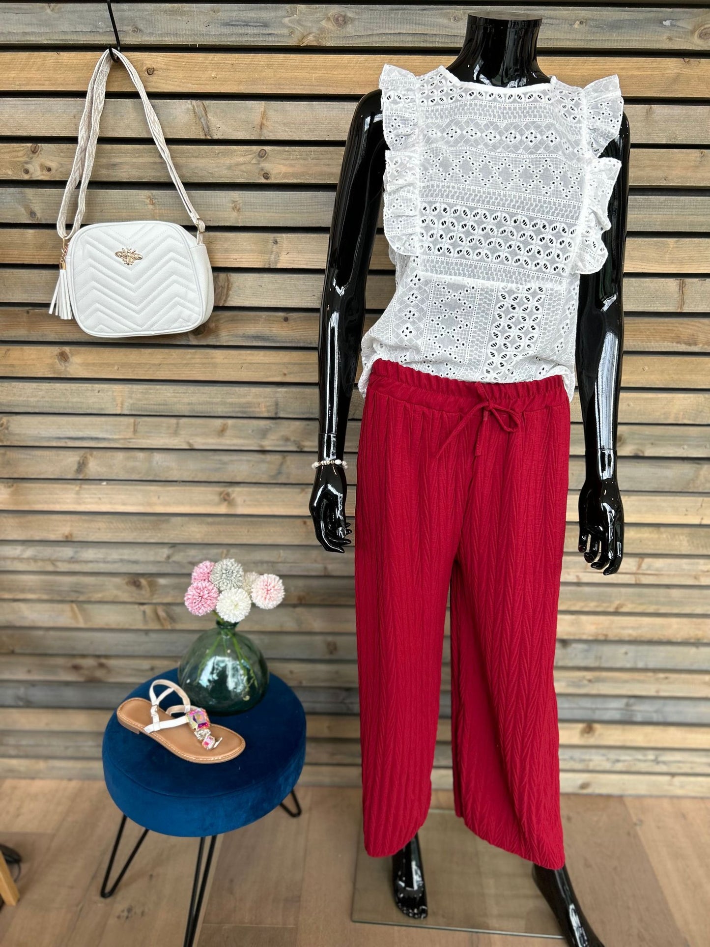 Pantalon Melany bordeaux