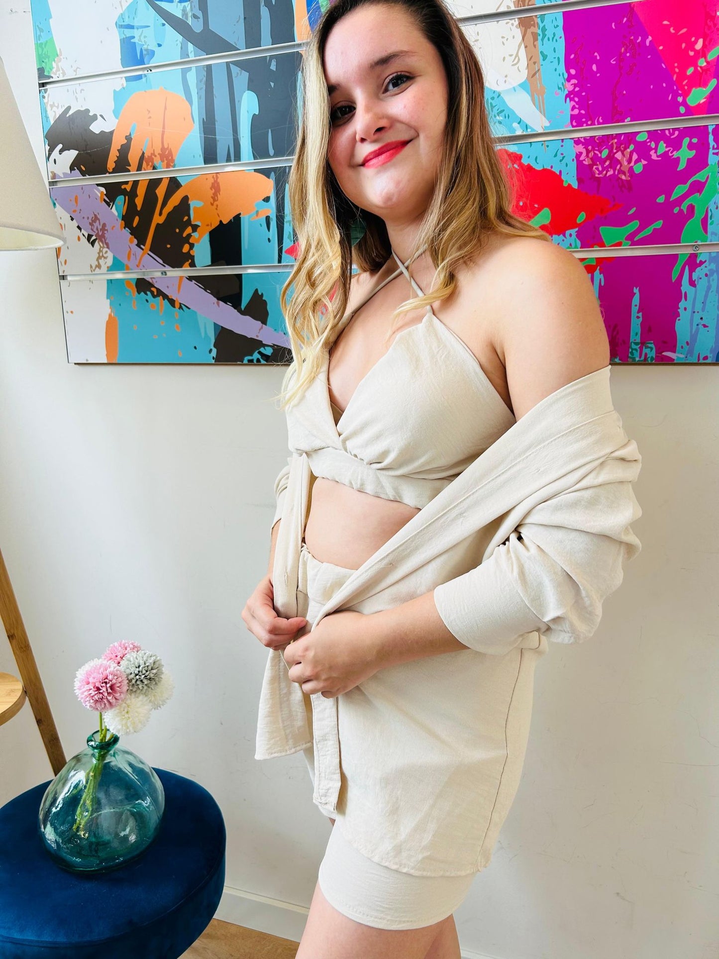 Ensemble Lysandre beige