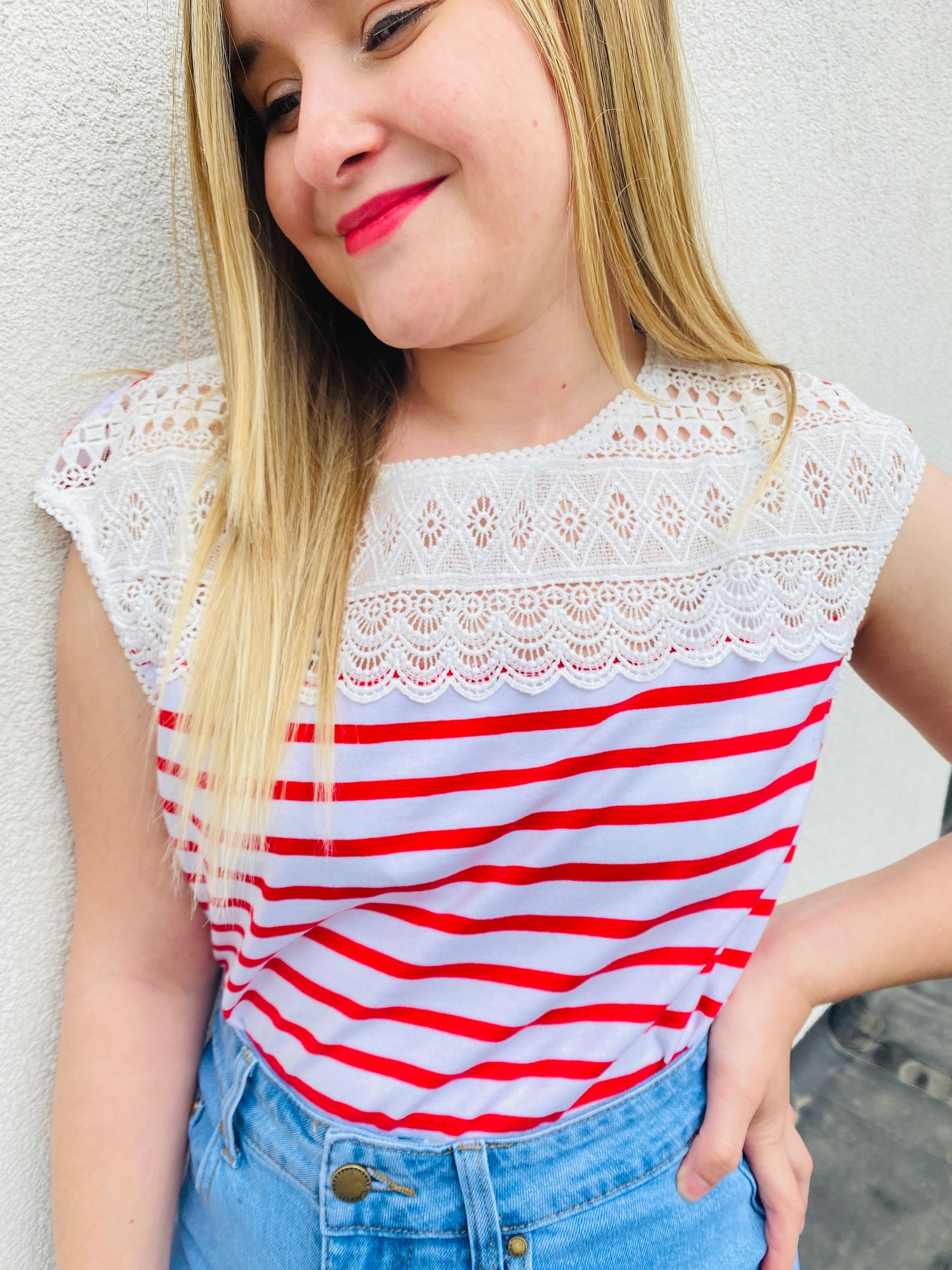 T-shirt Ophélie rouge