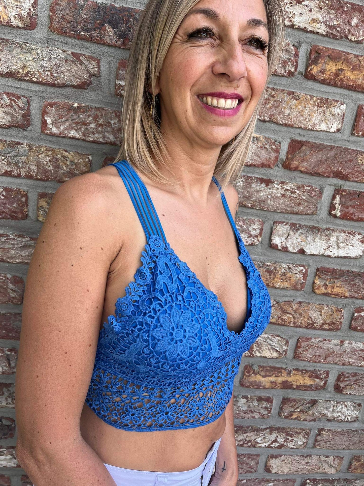Brassière Girly bleu bic