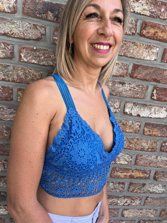 Brassière Girly bleu bic