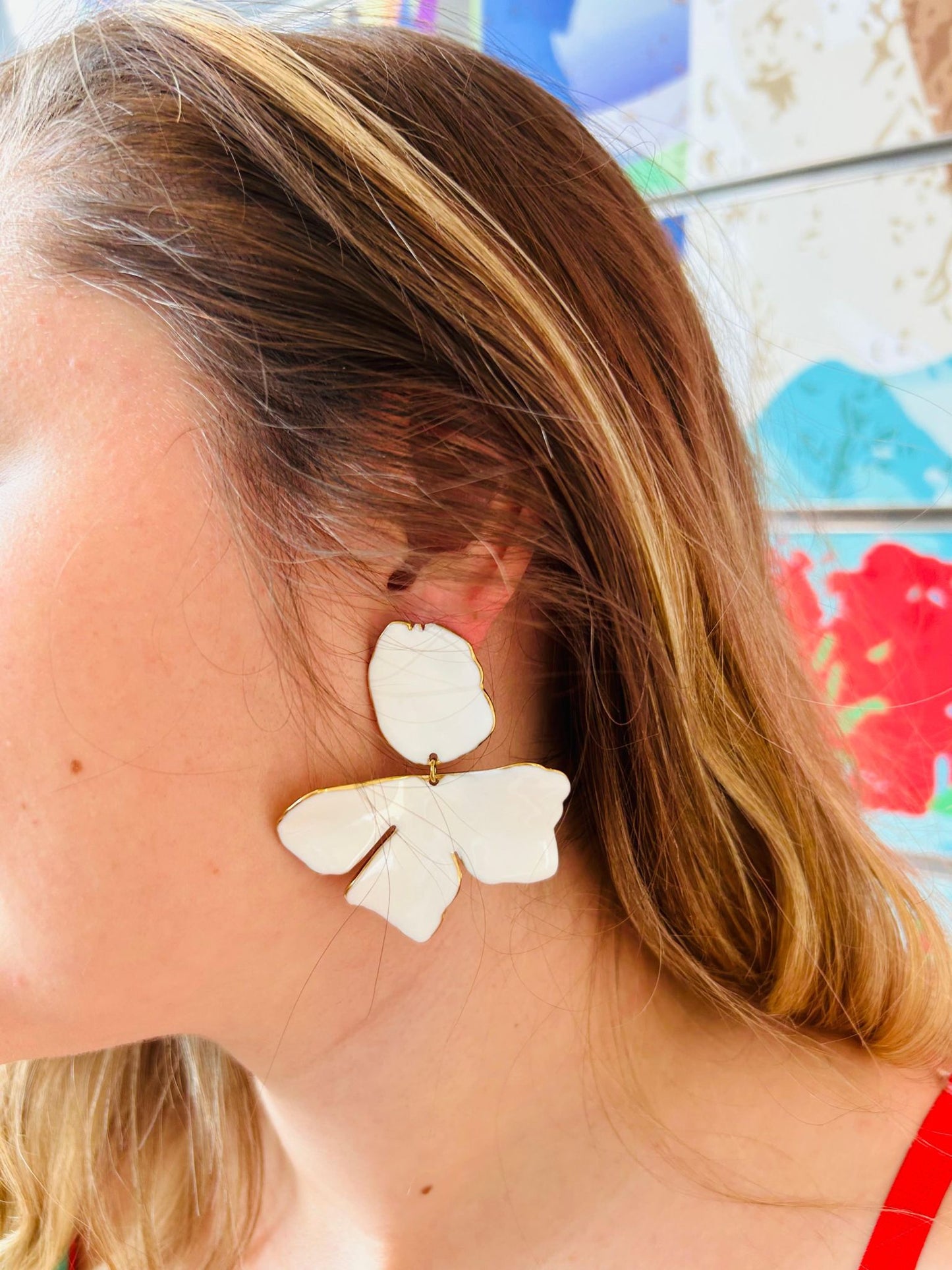 Boucle d’oreille Rosette