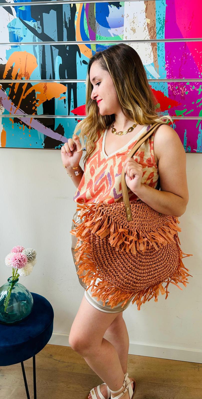 Sac Maddy naturel rouille