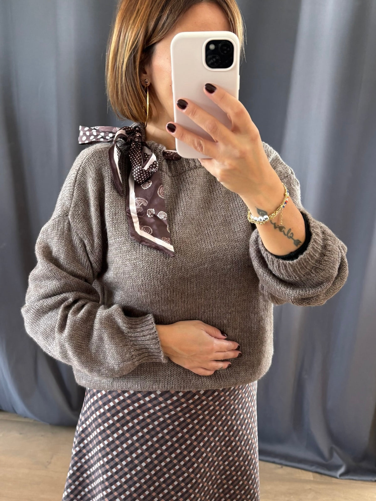 Pull Ninon taupe