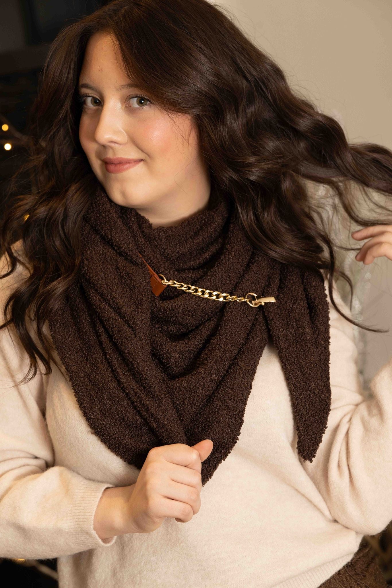 Echarpe triangle Escuella choco