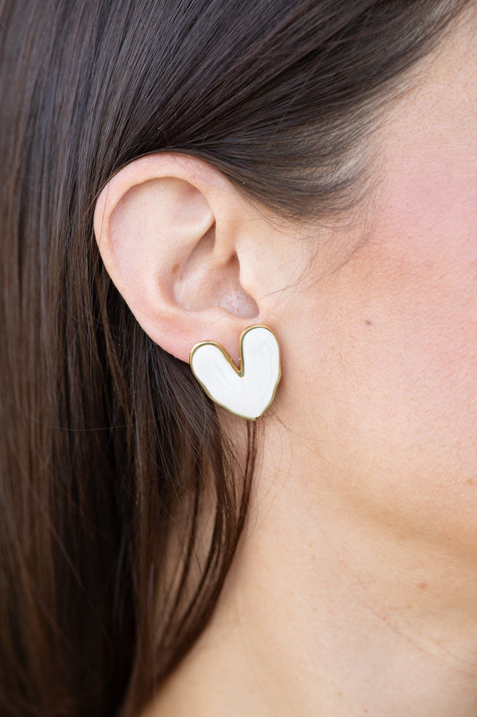 Boucles d'oreille Bastille blanc