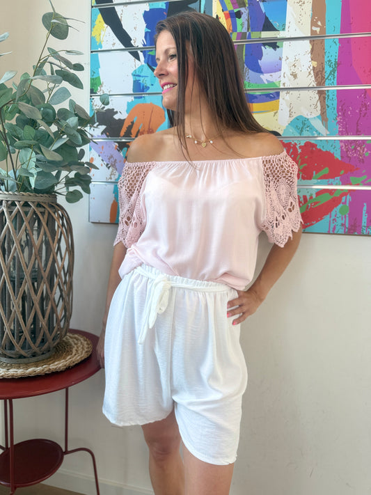 Blouse Alicia rose poudré