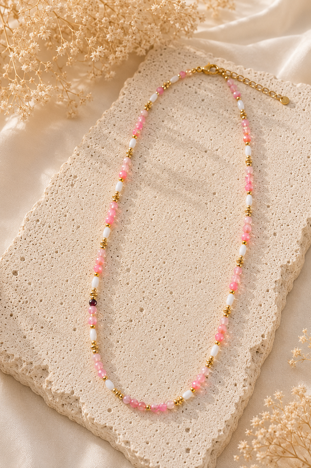 Collier Malo rose