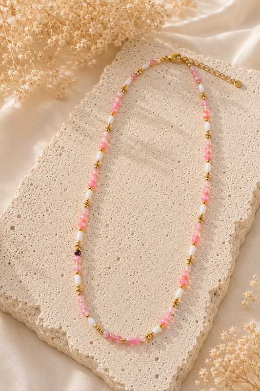 Collier Malo rose