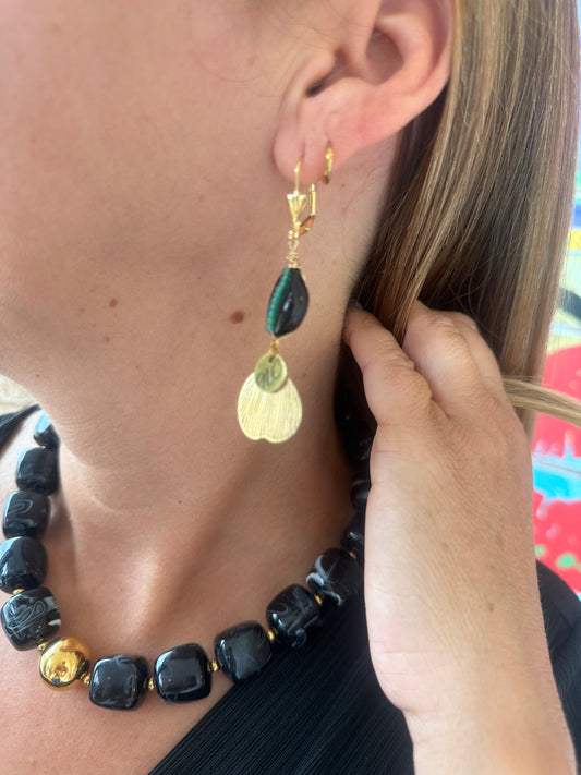 Boucle d'oreille doré Nicole cavallaro