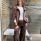 Blouse Platon marron