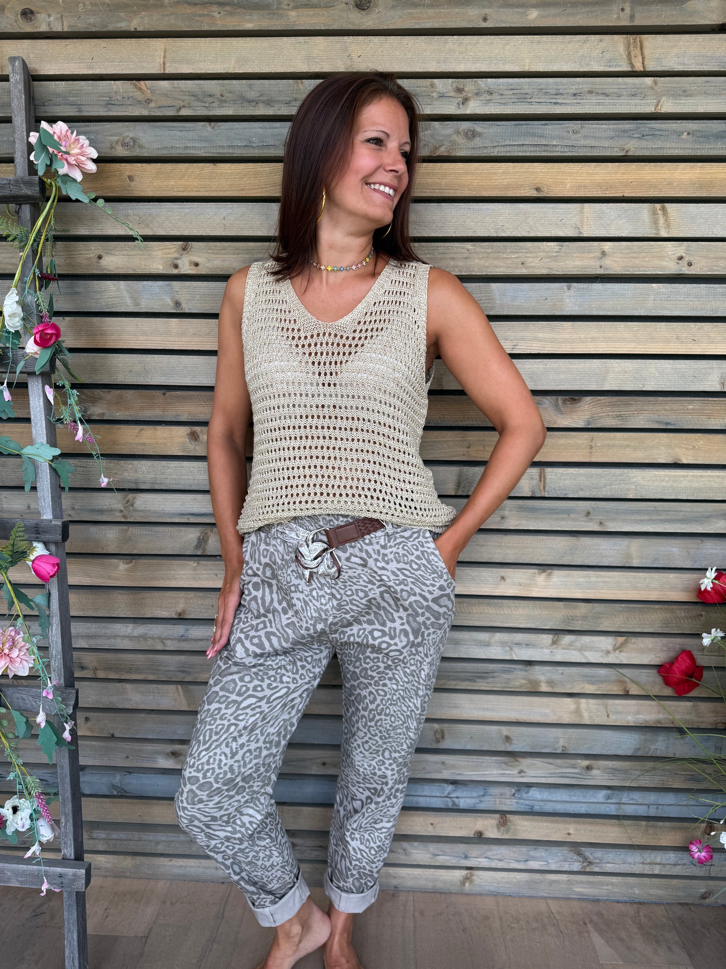 Pantalon Alessia taupe