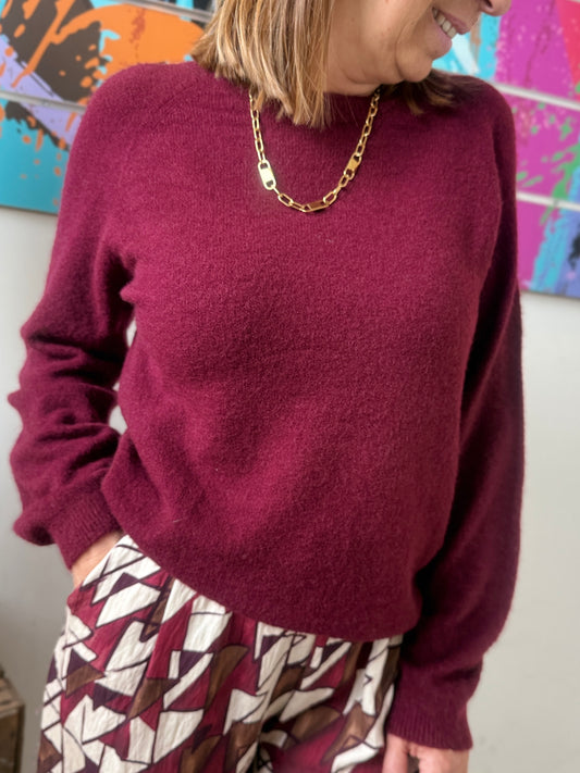 Pull Mira bordeaux
