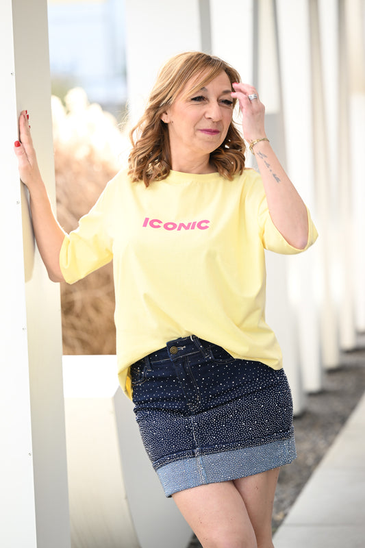 T-shirt Iconic jaune