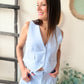 Gilet DARIANE bleu ciel