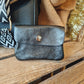 Petit portemonnaie Melinda métallisé noir
