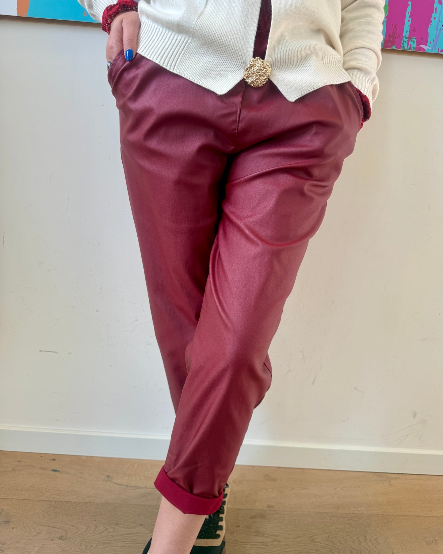 Pantalon Gabriel bordeaux
