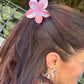 Pince fleur rose