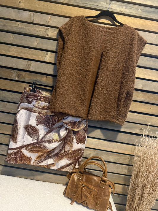 Gilet Manon marron