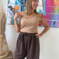 Top Valéria camel