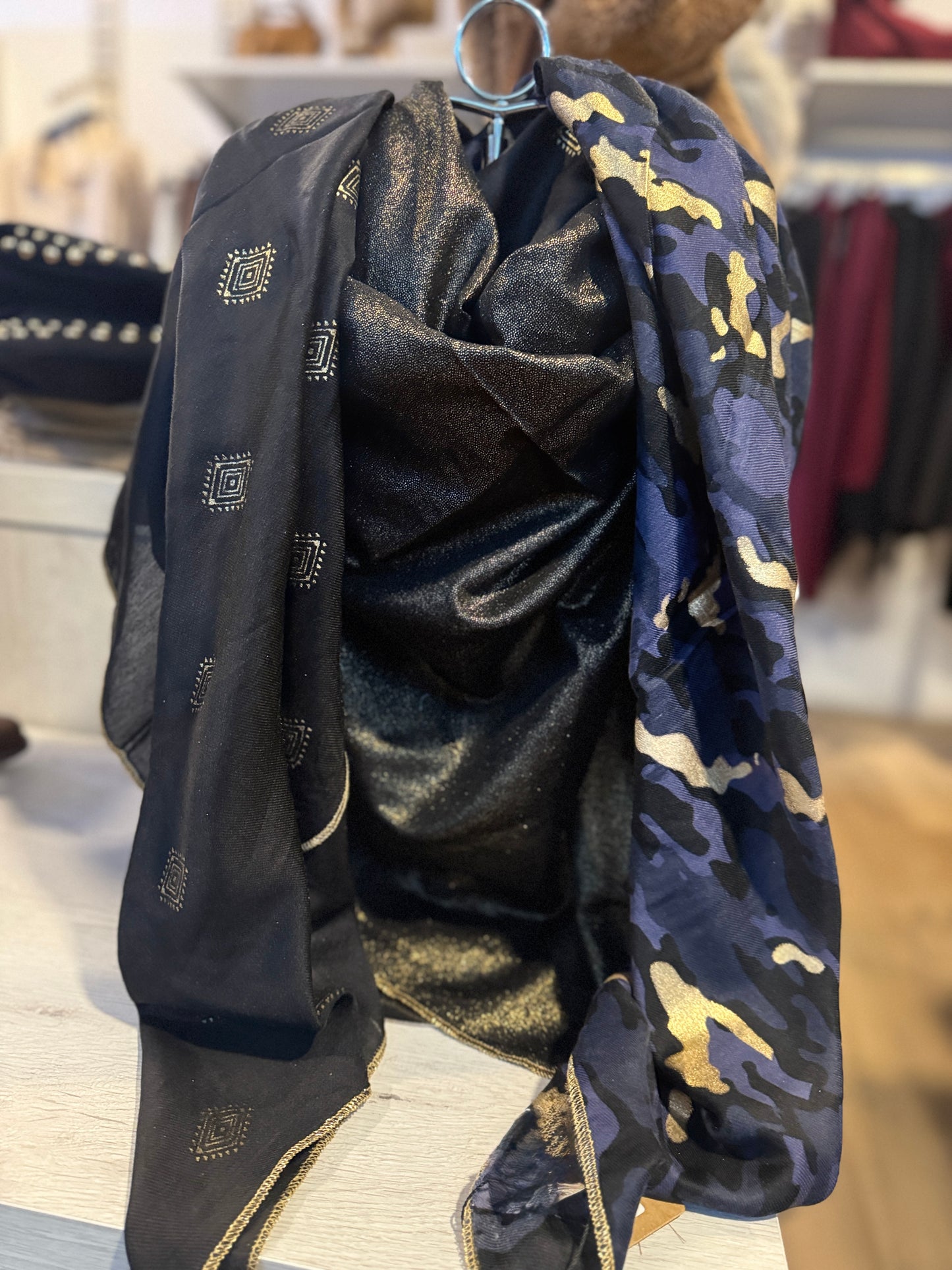 Foulard Sitaréa bleu marine