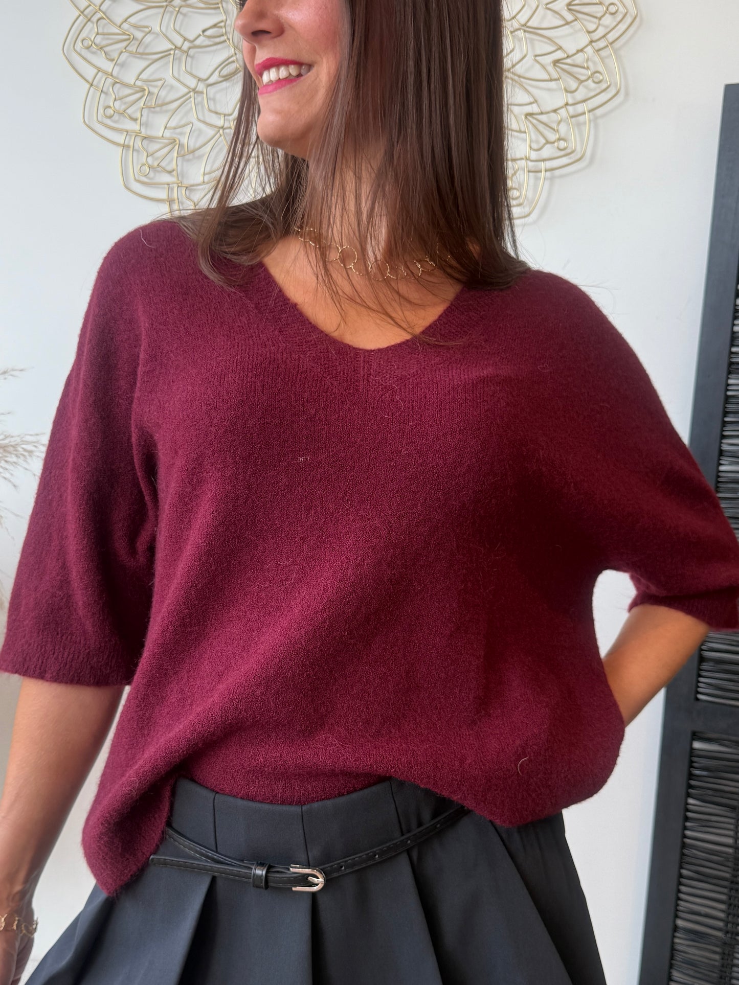 Pull Alba bordeaux