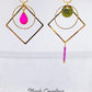 Boucle oreille fuchsia Nicole Cavallaro n°89