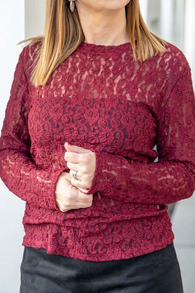 Blouse Estelle bordeaux
