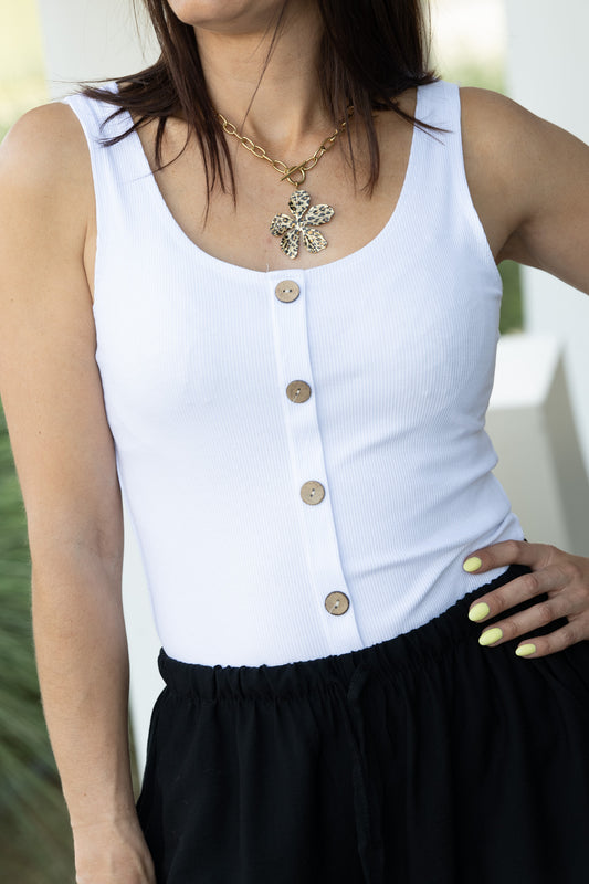 Top Leslie blanc