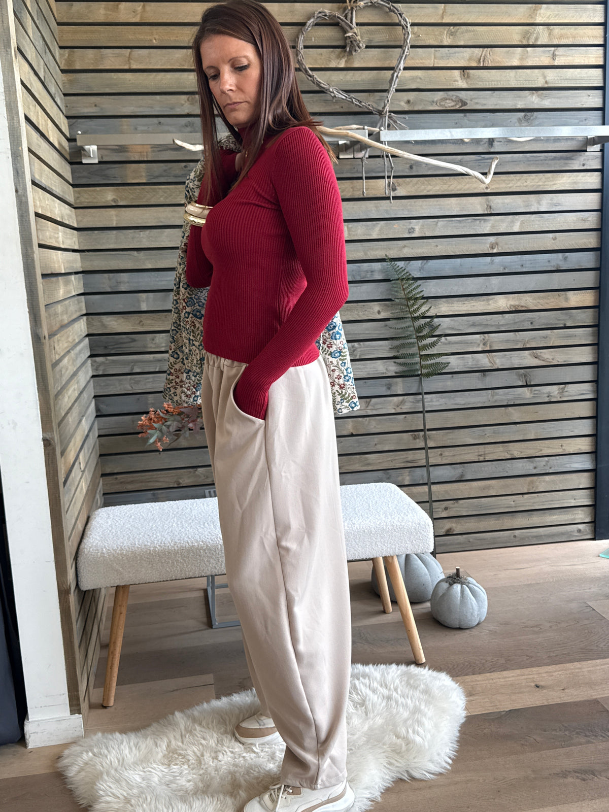 Pantalon Diana beige