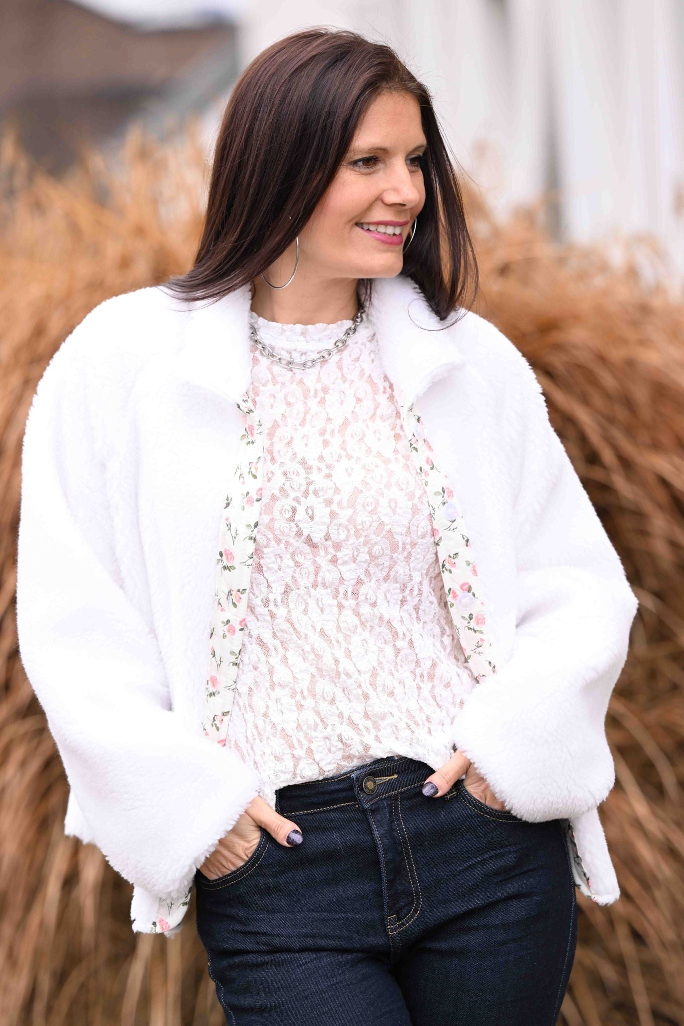 Veste réversible Rosie blanc