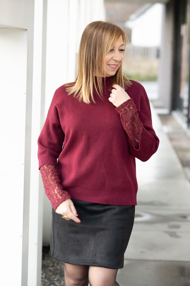 Blouse Estelle bordeaux