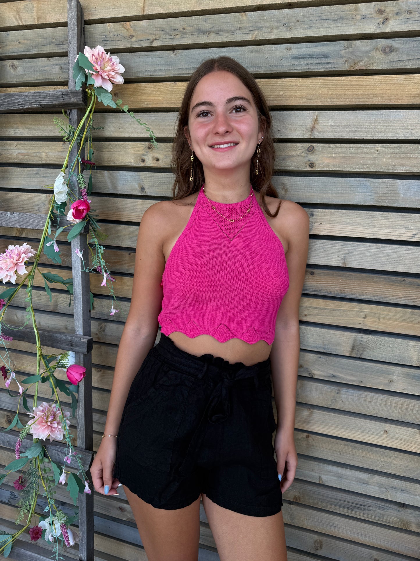 Crop Top Sélène Fuschia