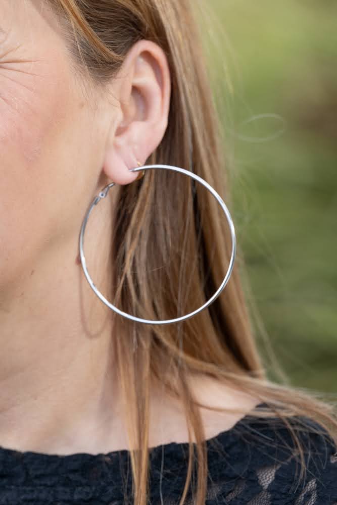 Boucles d'oreilles Samuel argenté