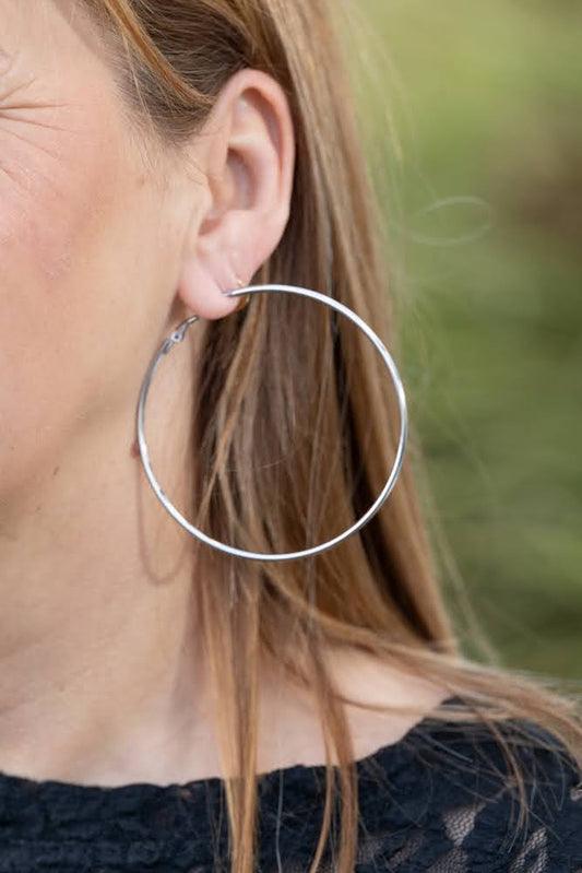 Boucles d'oreilles Samuel argenté